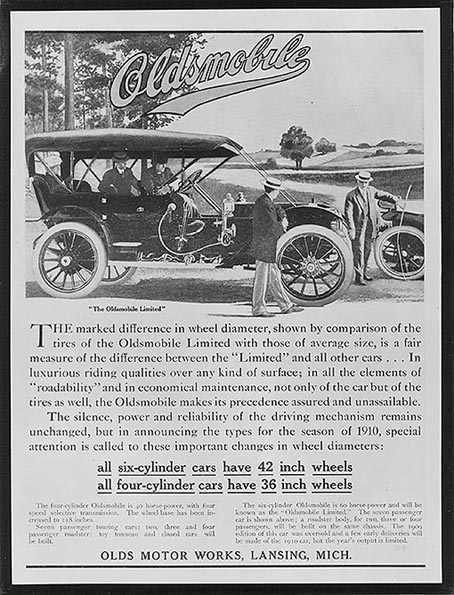1910 Oldsmobile Auto Advertising